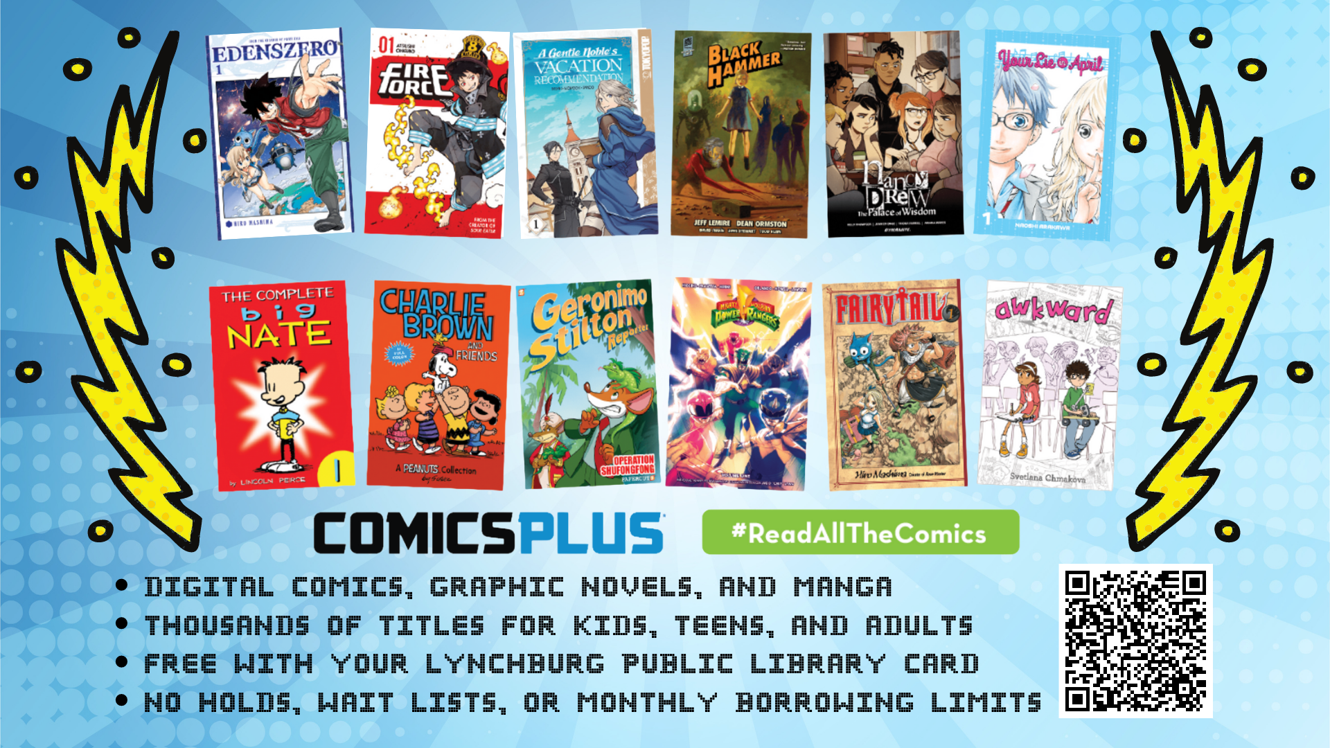 Comics Plus for slider and digital displays | Lynchburg Public Library