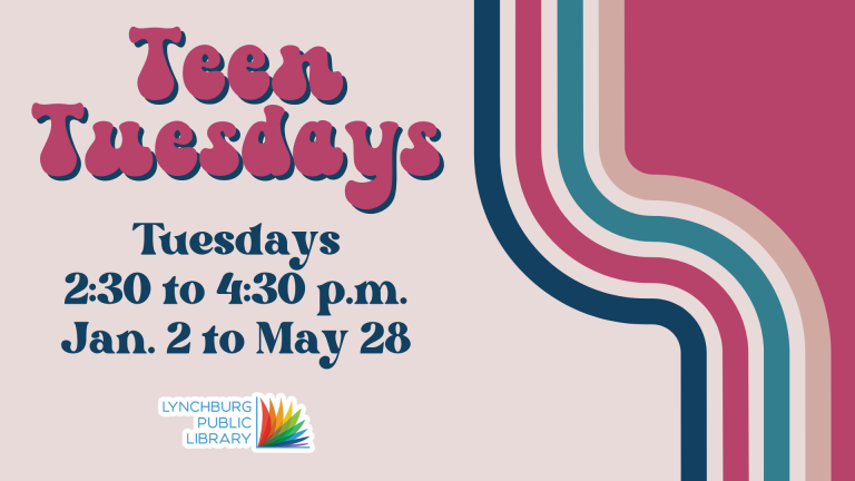 Teen Tuesdays: Tuesdays from 2:30 to 4:30 pm, January 2 through May 28