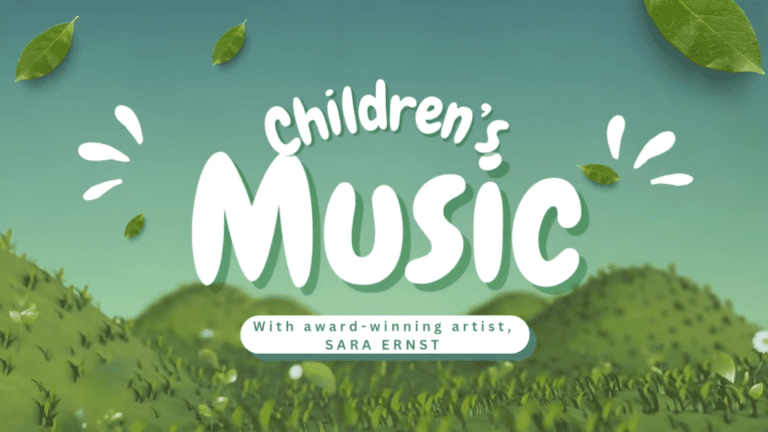 Children's Music with award-winning artist, Sara Ernst. Concert at the Main Library on May 15, 10:30 a.m.